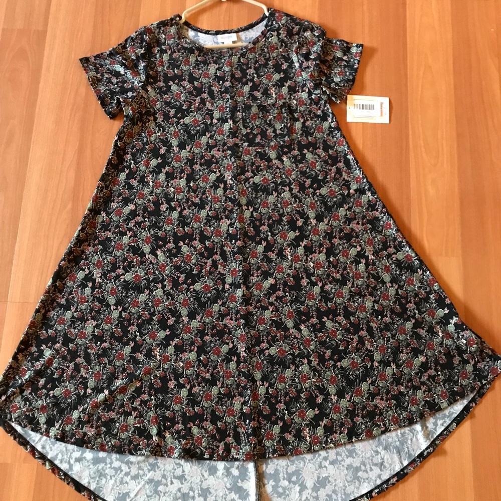 BNWT XS CARLY black and floral